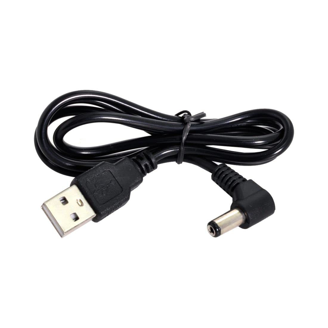 chenyang USB 2.0 Type A Male to Right Angled 90 Degree 5.5 x 2.1mm DC 5V Power Plug Barrel Connector Charge Cable 100cm