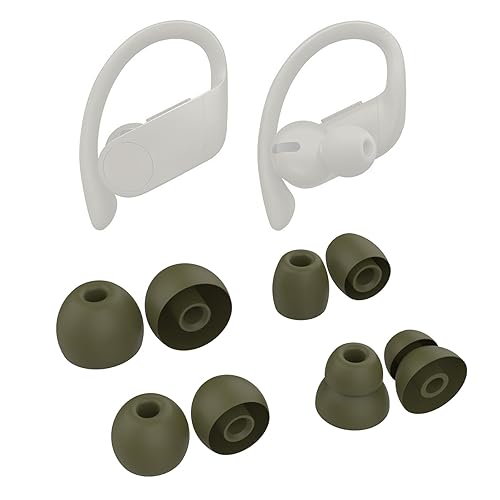 8pcs Powerbeats Pro Silicone Ear Tips Compatible with Beats Powerbeats Pro, Beats X, urBeats3 Earphones (Pro Eartips Green)