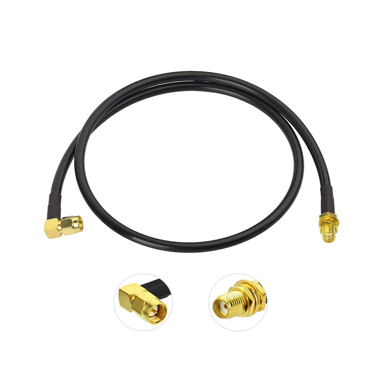 Bingfu Dual Band VHF UHF 136-520MHz 18.5 inch Foldable CS Tactical SMA Female Ham Radio Antenna with 3 feet Extension Relocation Cable for Baofeng