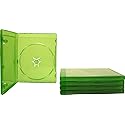 Square Deal Recordings & Supplies (5) 12mm Replacement Video Game Cases - Translucent Green - Compatible with XBOX One - #VGBR12XONE