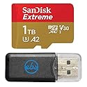 SanDisk MicroSD 1TB Extreme Memory Card Compatible with Insta360 X3, X4, X4 Air and X5 Action Camera (SDSQXAV-1T00-GN6MN) V30 A2 U3 Bundle with (1)