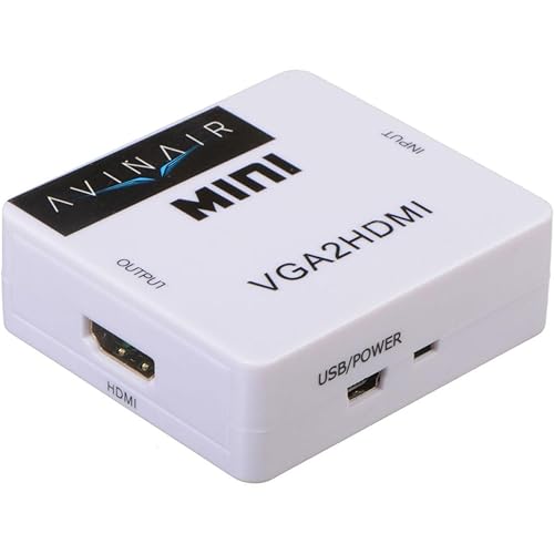 AVInAir Mini VGA to HDMI Converter (Plastic Case), White (AV-SF-VGH101B)