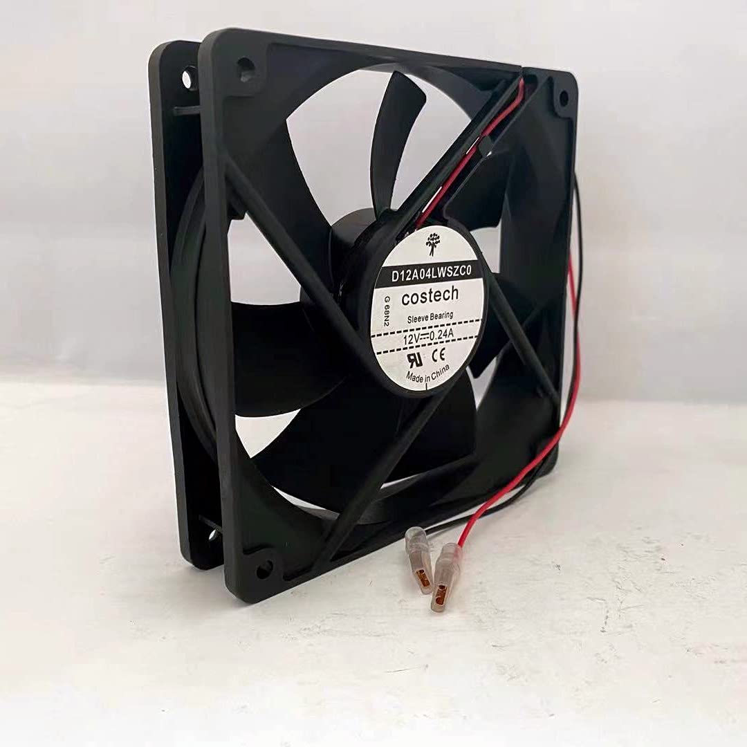 D12A04LWSZC0 COSTECH 12V 120mm Fan, 12V 0.24A 12025 Cooling Fan
