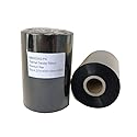 Officeuct Thermal Transfer Ribbon- Resin Enhanced Wax Printer Ribbon 1” Core Ink Out 4.33" X 1476'(110mm*450m)-1 Roll for Zebra ZT230 ZT410 ZT420
