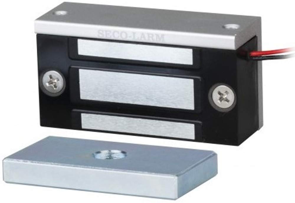 Seco-Larm E-941SA-80Q Single Door Mini Maglock (2 Pack), 80~110-lb (36~51kg) Holding Force, No Residual Magnetism, Detachable Mounting Bracket, MOV