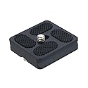 HITHUT PU-40 40mm Universal Quick Release QR Plate with D-Ring Screw for Mini Tripod Monopod Ball Head DSLR Camera, Arca-Swiss Compatible
