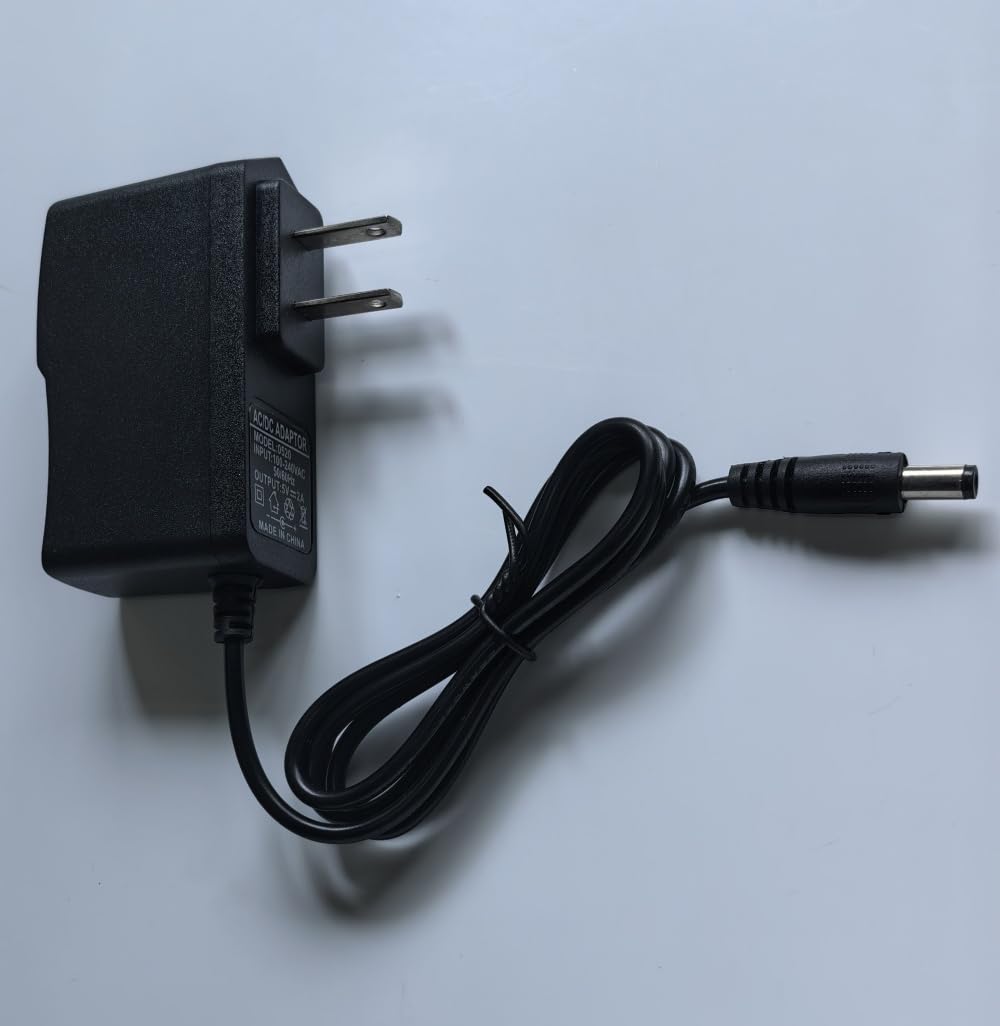 5V 2A Power Adapter, AC Supply Adapter, 100V-240V AC to DC 5 Volt Replacement Power Cord with 5.5mm*2.5mm DC tip for Android TV Box MXQ, HK1Box Max…