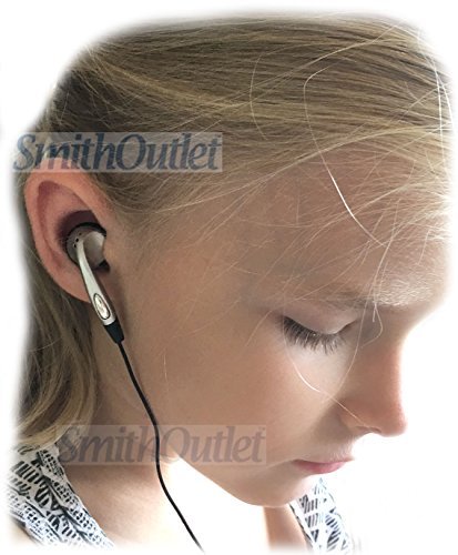 SmithOutlet 500-Pack Bulk Earbuds for Schools, Students, Classrooms - Individually Packaged - 3.5mm Wired Plug - Part SG-ID8-500 - Silver