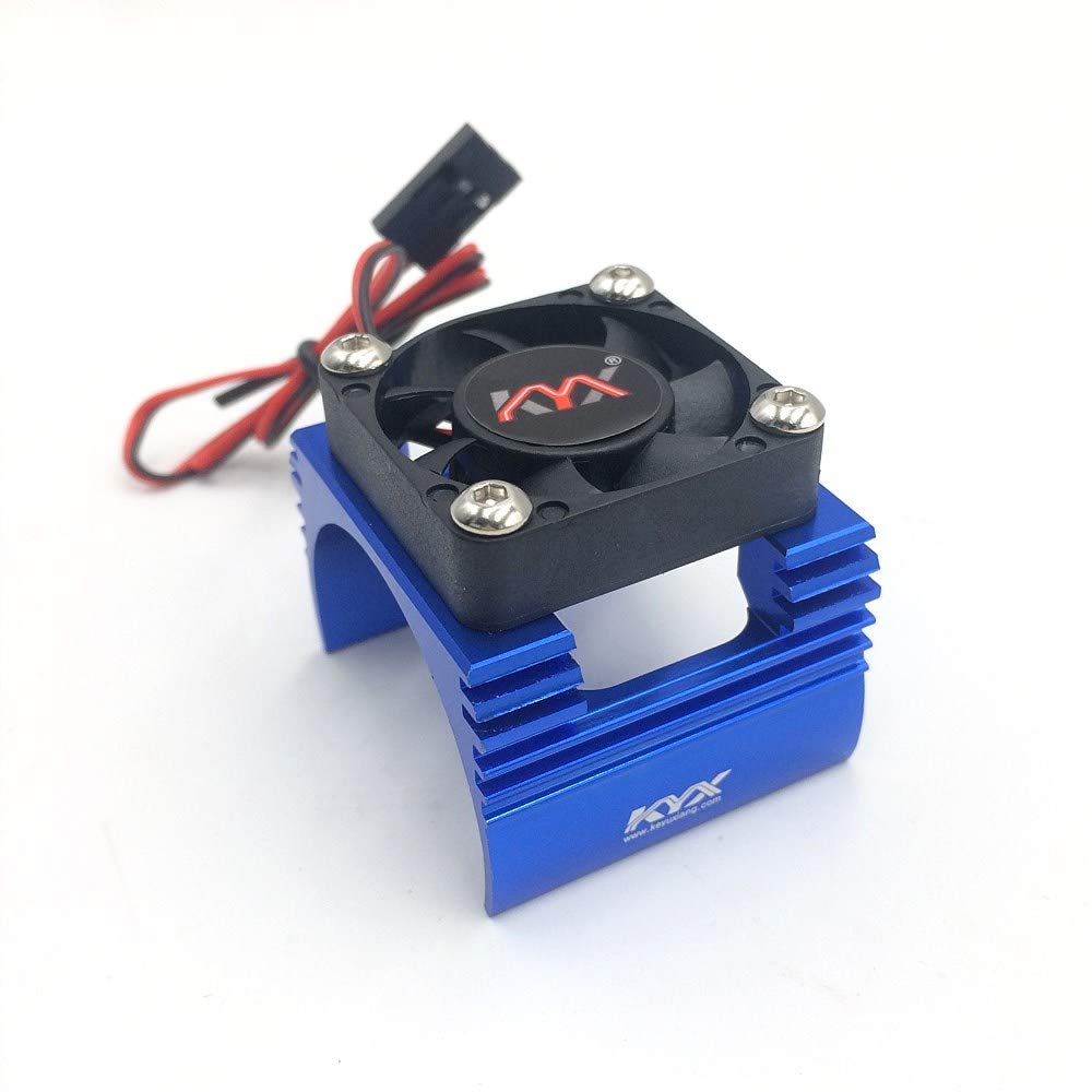 KYX Racing Alloy Heatsink with Cooling Fan for RC Crawlers 540 550 Size Motor Blue