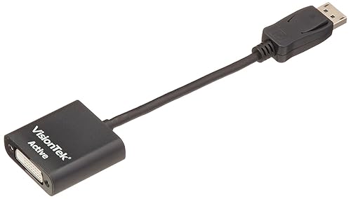 VisionTek DisplayPort to DVI-D Single Link Active Adapter, 7 Inches, Male to Female, for Lenovo, Dell, HP, Desktop Graphics and More (900340)