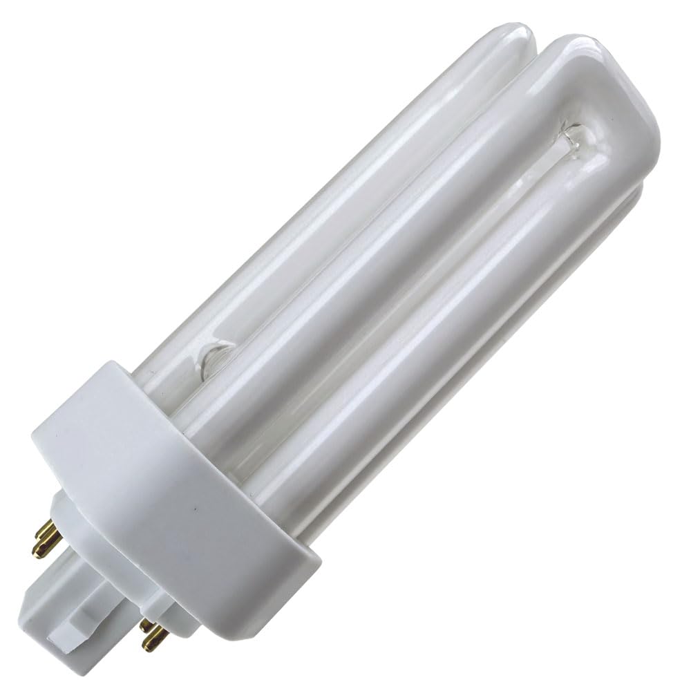 Industrial Performance 26W, Triple Tube-GX24Q-3, 4 Pin Base -Warm White-CFL Light Bulb- Replaces Sylvania 20879 CF26DT/E/IN/827,Philips 458240 PL-T