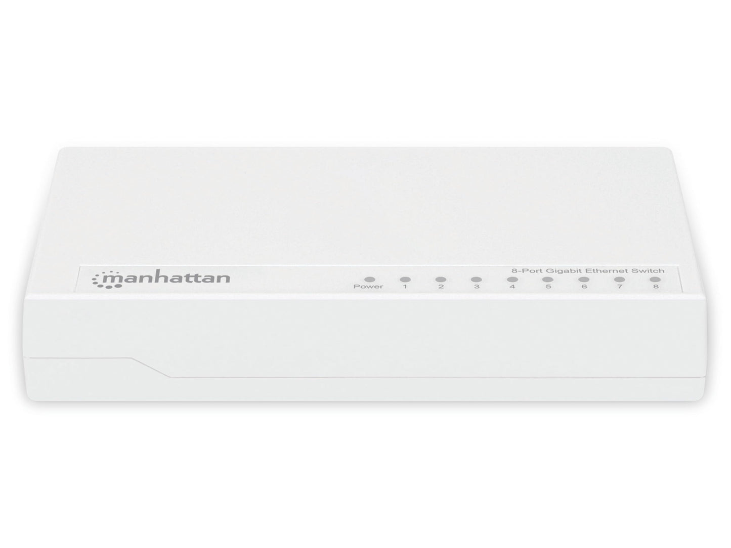Manhattan 8-Port Gigabit Ethernet Switch, Unmanaged, Fanless, Black