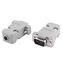 uxcell Hood Shell D-SUB DB15 15-Pin Male Solder Wire End VGA Connector 2pcs