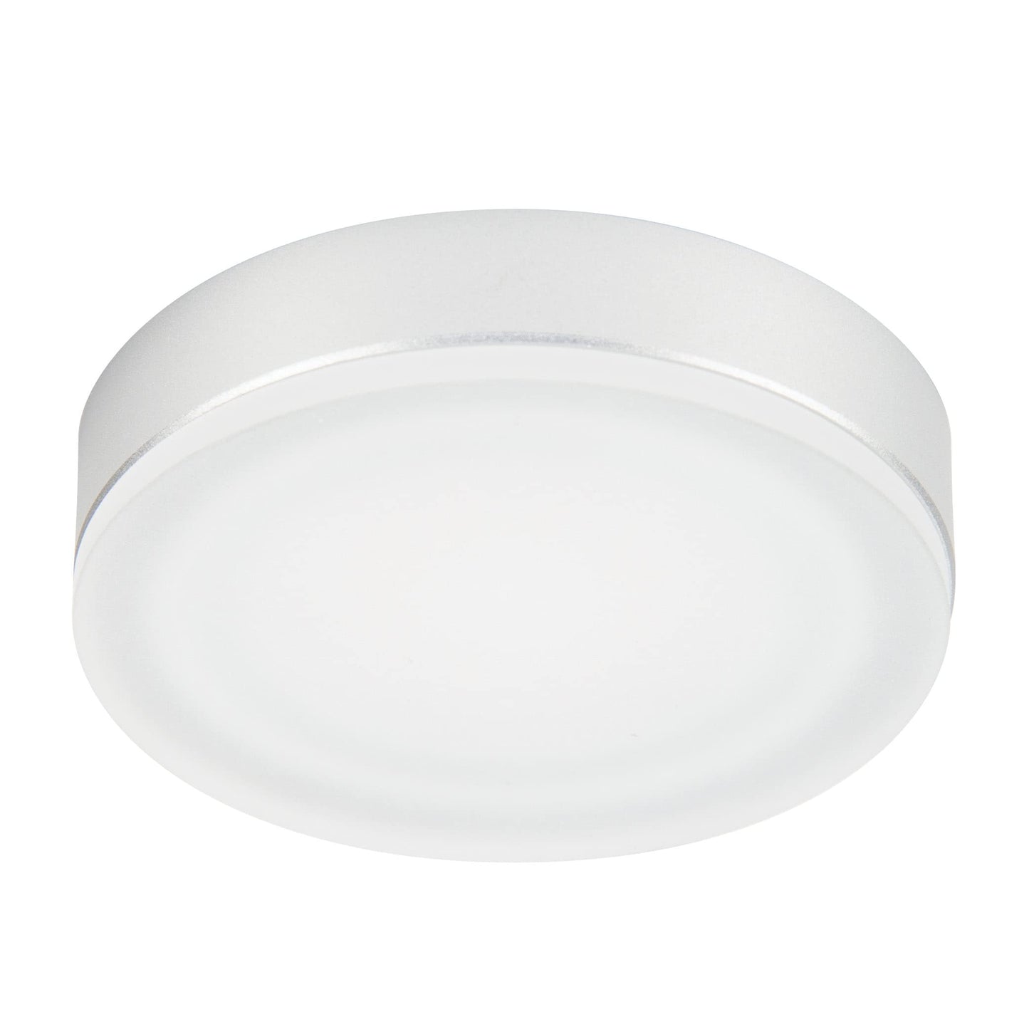 Armacost Lighting EdgeVue 12V Under Cabinet LED Puck Light, 3000K Soft-White Light, 2.75 Inch, Aluminum Silver Finish - 223120