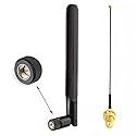9dBi Outdoor 4G LTE Antenna SMA Male Omnidirectional Cellular Trail Game Camera Antenna with 15cm ipx RF 1.13 Extension Cable