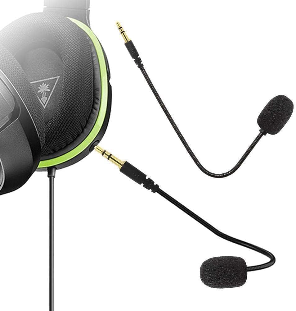 WNHNO Headset Microphone 3.5mm Plug, Black Headset Microphone Adjustable 360 Degrees Bendable Jack Headphone Controller Z5a5 Combined, 3.5mm Game…