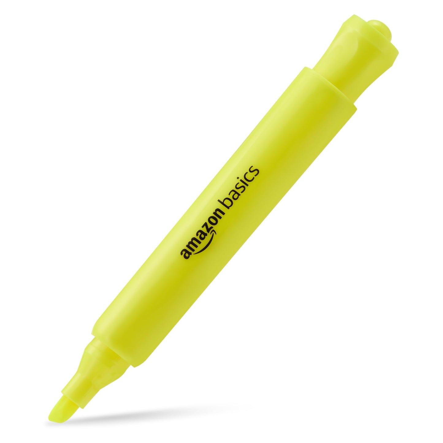 Amazon Basics Tank Style Highlighters, Chisel Tip, Bible Highlighter, Office and School Supplies, 12 Pack, Yellow