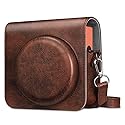 Fintie Protective Case for Fujifilm Instax Square SQ40 / SQ1 Instant Camera - Premium Vegan Leather Bag Cover with Removable Adjustable Strap, Vintage