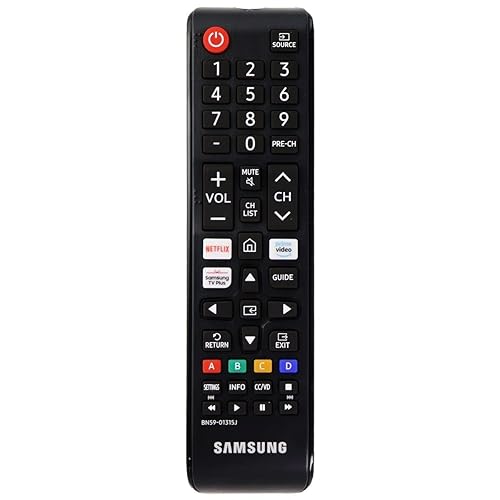 Samsung Remote Control (BN59-01315J) with Netflix Hotkey for Select TVs - Black