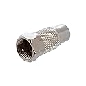 Cmple - F-Type Male to RCA Female Adapter Audio Video RCA Jack to F Plug Connector Converter Coax Coaxial Cable Joiner