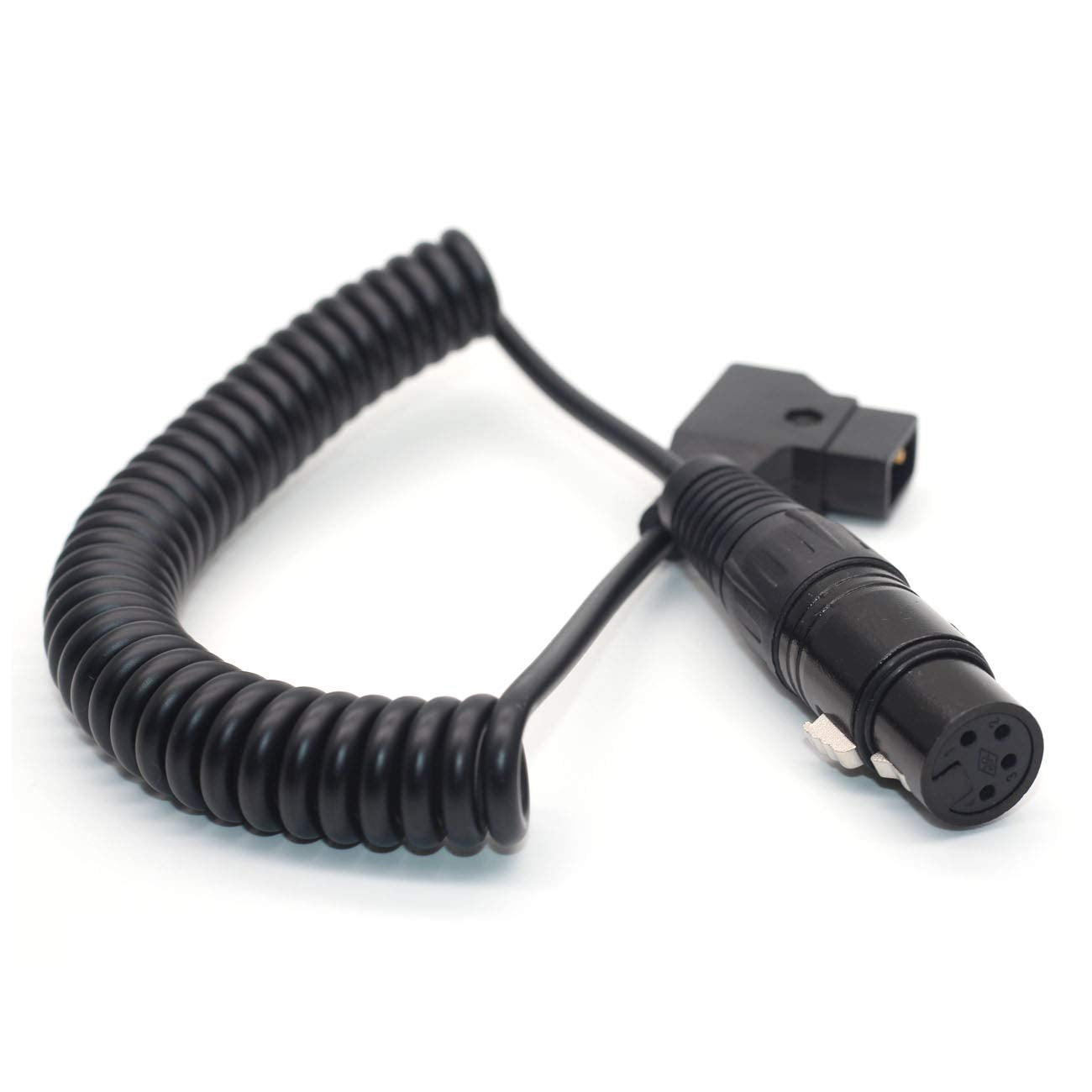 SZJELEN Dtap to XLR 4Pin Female Power Cable for Power Supply Battery Adapter DSLR Camcorder (Spring Line)
