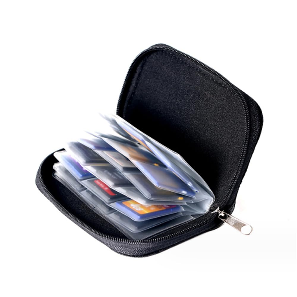 Drhob 1pcs Memory Card Storage Carrying Pouch Case Holder Wallet For CF/SD/SDHC/MS/DS
