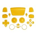 WPS Replacement Clip Shell Touch Pad Thumbsticks Dpad R1 L1 Trigger Full Buttons w/Accent Rings Set for PS5 Playstation Controller (Yellow)
