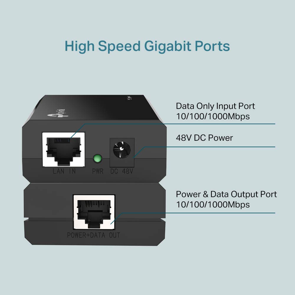 Omada PoE Injector, Up to 15.4W, Gigabit, UL Certified (POE150S)