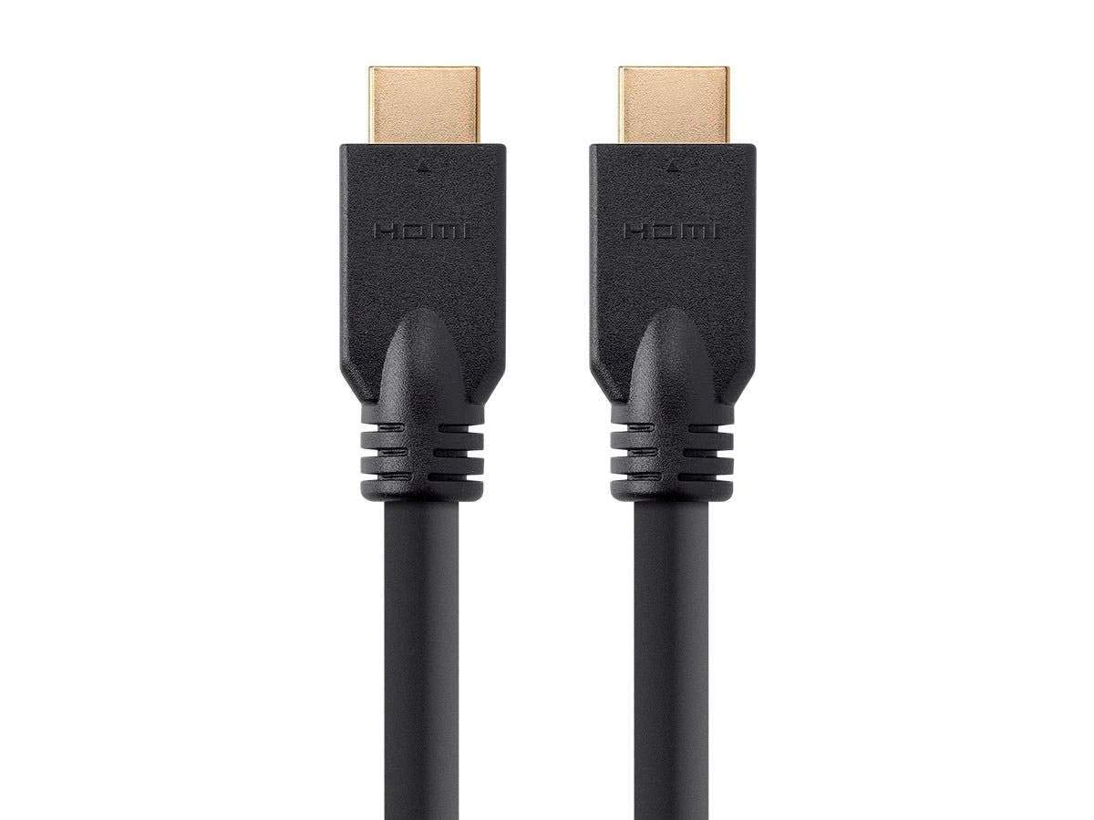Monoprice HDMI Cable - 50 Feet - Black (No Logo) High Speed, 1080p@60Hz, 10.2Gbps, 24AWG, CL2, Compatible with UHD TV and More - Commercial Series