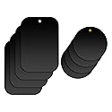 Cellet 8 Pack Metal Plates for Magnetic Car Phone Mount - 4 Round + 4 Rectangular with Strong 3M Adhesive & Protective Film - Compatible with iPhone