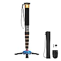 Koolehaoda Lightweight Portable 63-inches Camera Aluminium Monopod with Folding Three Feet Support Stand. 6-Section Leg, Leg max Diameter: ?28MM