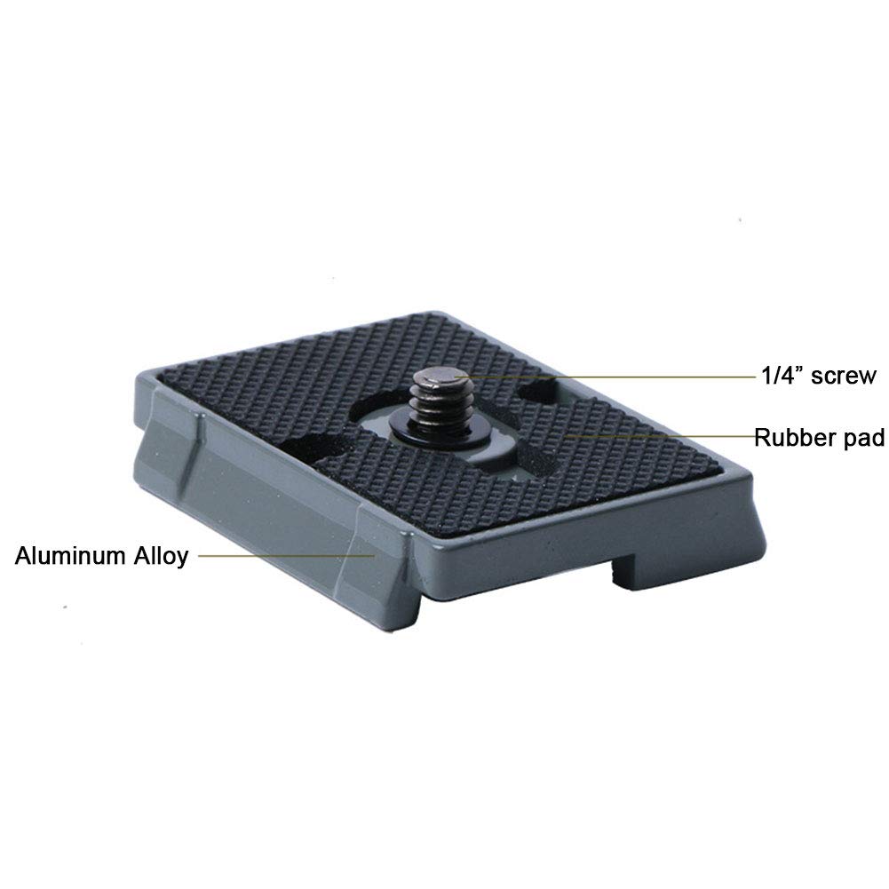 Harwerrel Quick Release Plate 1/4" Screw Compatible with Manfrotto 200PL-14 322RC2 324RC2 488RC2 496RC2 Camera Tripod Head (Pack of 2)