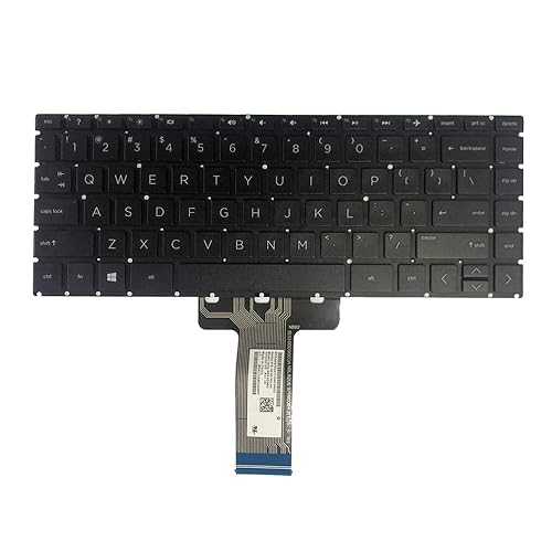 Zahara Laptop US Keyboard Black Replacement for HP 14-DK Series 14-dk0011ds 14-dk0012ds 14-dk0022wm 14-dk0024wm 14-dk1003dx 14-dk1025wm