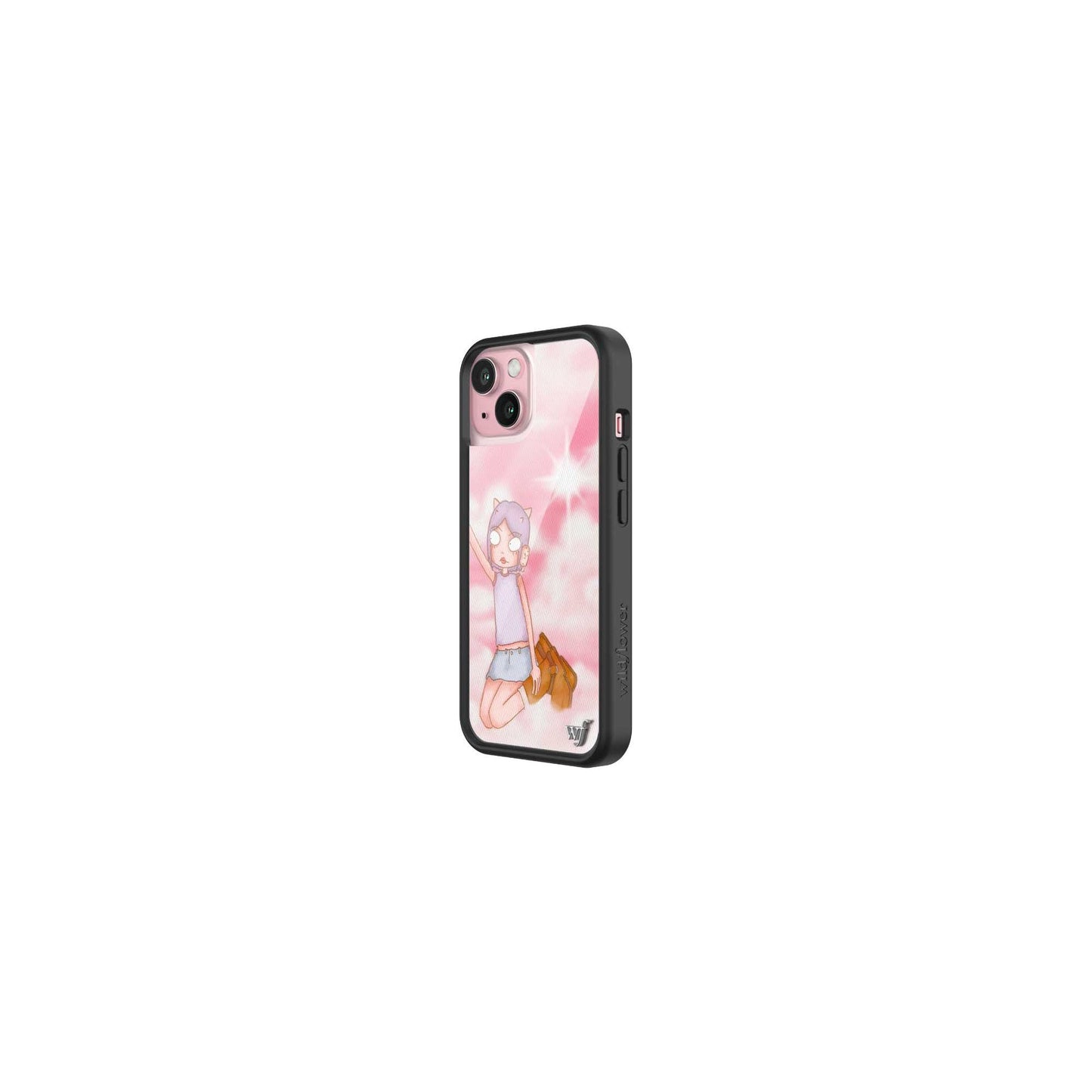 Wildflower Cases - Compatible with iPhone 15 | Protective Black Bumper, 6.5ft Drop Test Certified, Women Owned Small Business | White, Patriotic, Red