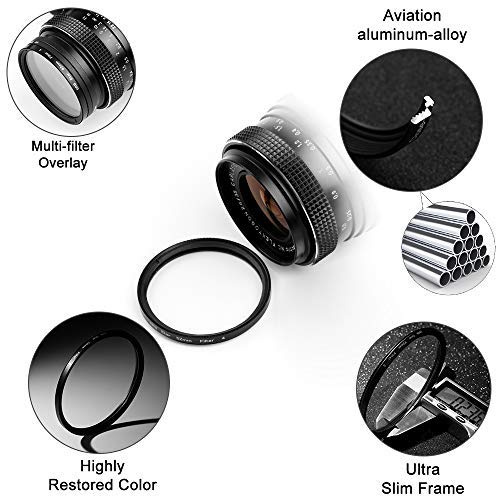 72mm Star Filter 4 Pieces Starburst Lens Filter(4 Points,6 Points,8 Points,12 Points) with Centre Pinch Lens Cap for Canon Nikon Sony Olympus Pentax