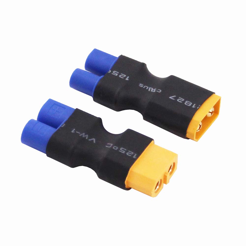 OliRC 4pcs No Wires Connector: XT60 XT-60 to EC3 Style Male Female Connector Adapter(C156-4)