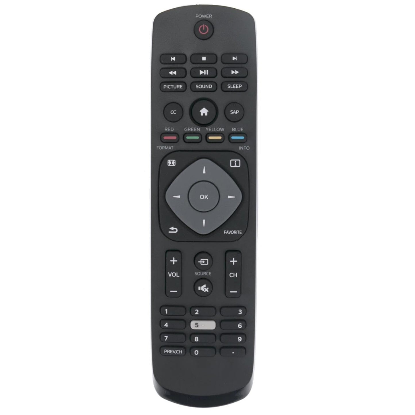 24PFL3603/F7 Remote Control for Philips TV Remote, Used in The Living Room or Room, No Programming or Pairing Needed, Dimensions 7.5 x 2 x 1 in