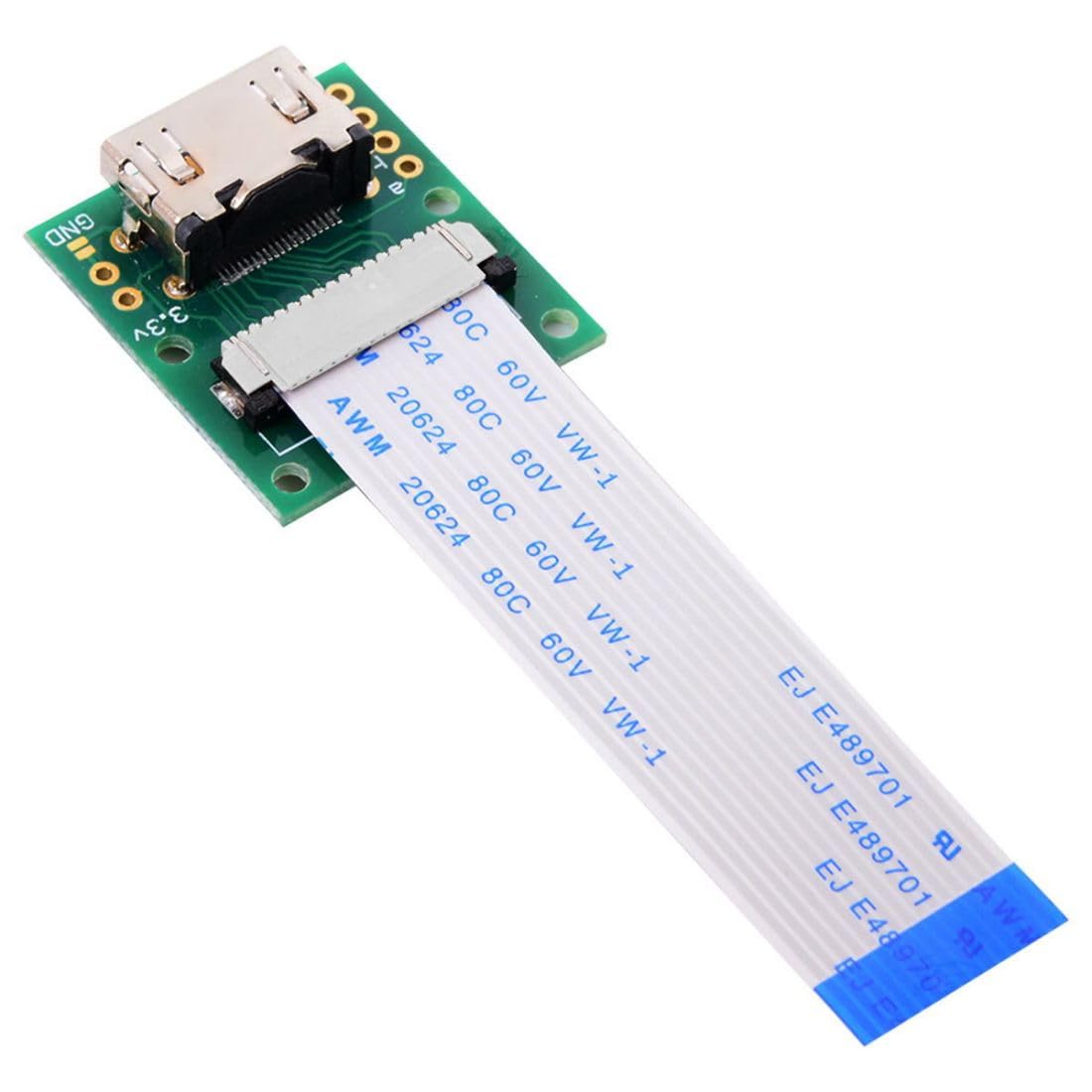 chenyang 2 Pack HDMI to CSI Raspberry PI Camera Module Expansion Adapter with Flat Ribbon Flex Cable 5cm