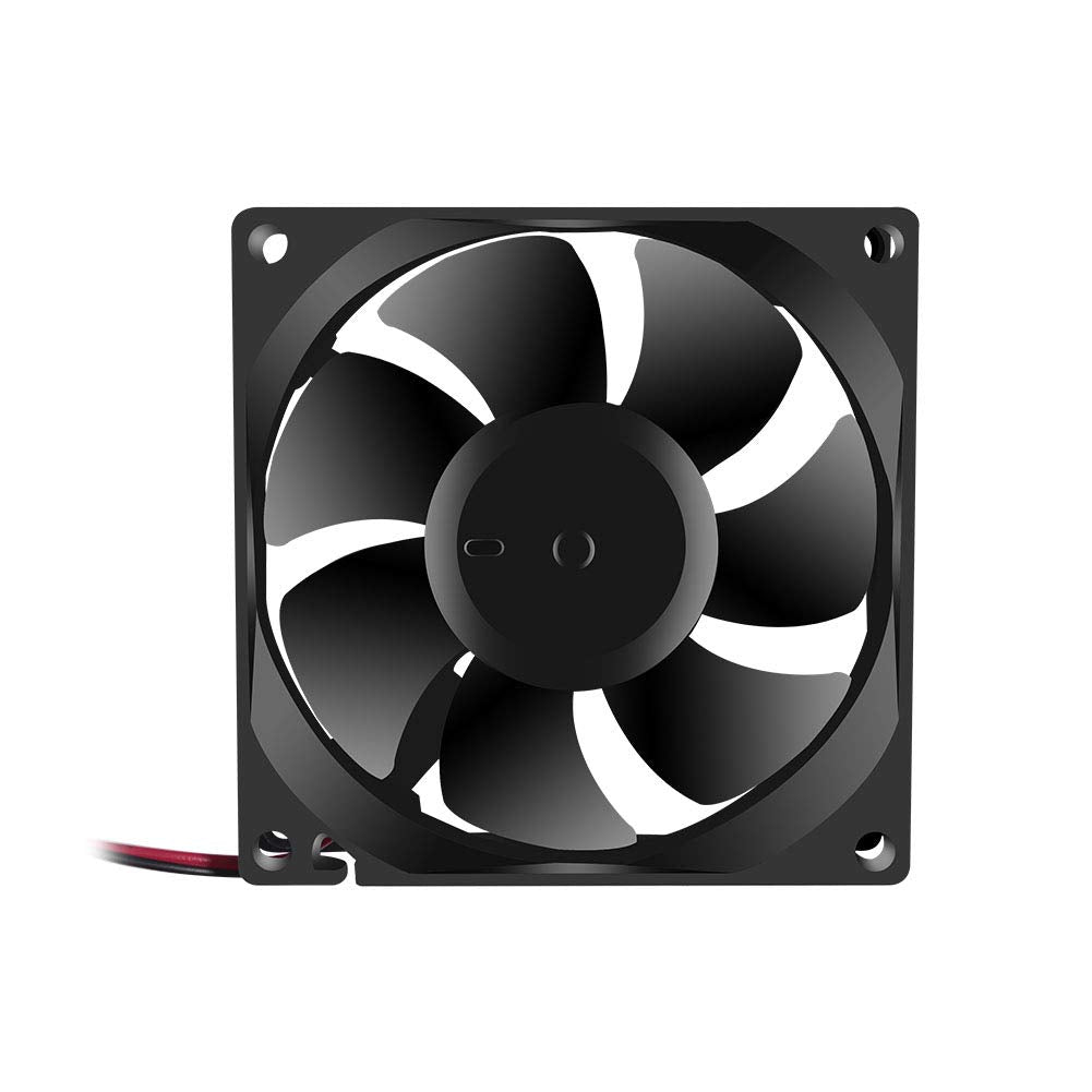 2Pcs 12V 3.14in 0.98in 80mm x 80mm x 25mm DC Fan 8025 Brushless Cooling for PC Computer Case CPU Coolers Radiators 2pin
