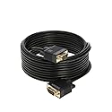 VGA Cable SVGA Super Video Cord Male 15 PIN Wire Monitor 3ft, 6ft,10ft, 15ft, 25ft, 30ft, 50ft, 100ft (15FT)