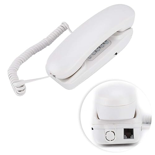 Wall-Mounted Landline Telephone, Family Hotel Desktop Landline Telephone.(White)