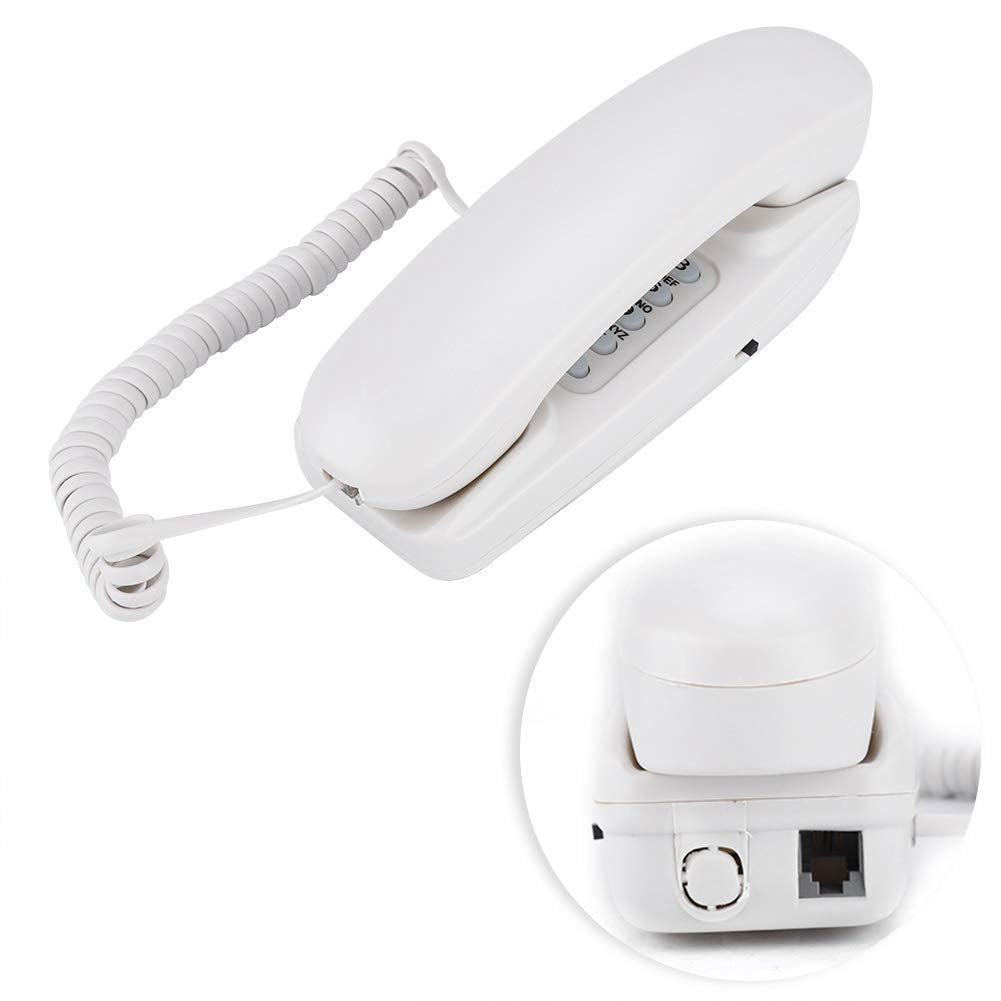 Wall-Mounted Landline Telephone, Family Hotel Desktop Landline Telephone.(White)