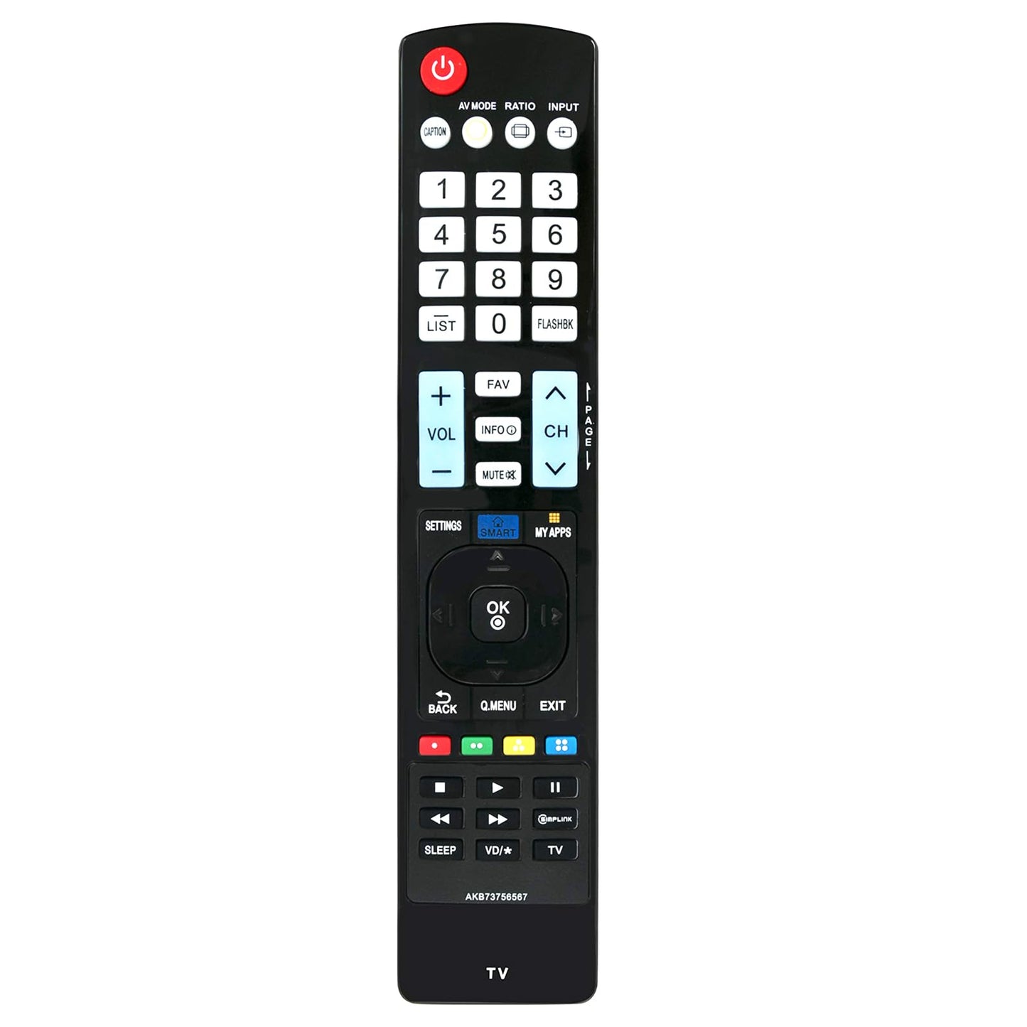 AKB73756567 Replace Remote fit for LG LED Smart TV 32LB5800 32LB580B 39LB5800 40UB8000 42LB5800 47LB5800 47LB6100 49UB8200 50LB6100 55LB5800 55LB6100