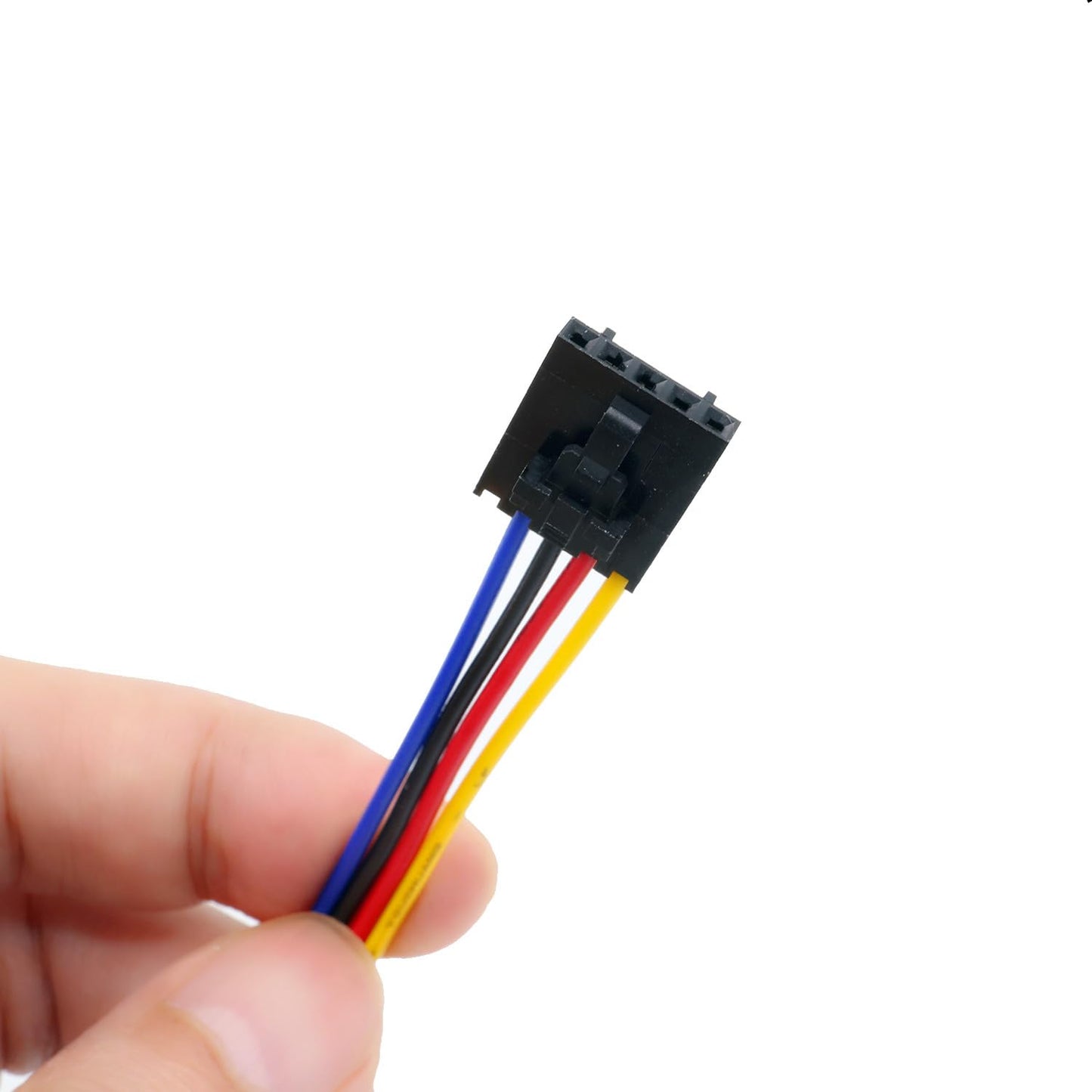 SIXQJZML 5Pcs 5Pin to 4Pin Fan Adapter Cable,PC CPU Fan Connector Converter Interface Conversion Line,for 4 Pin Temperature Control Fan Header or 3