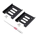 SSD Bracket 2.5 to 3.5 Adapter 2Pack, Hftywy SSD Mounting Bracket Kit 2.5 to 3.5 SSD HDD Hard Disk Drive Bays Holder Metal Mounting Bracket Adapter