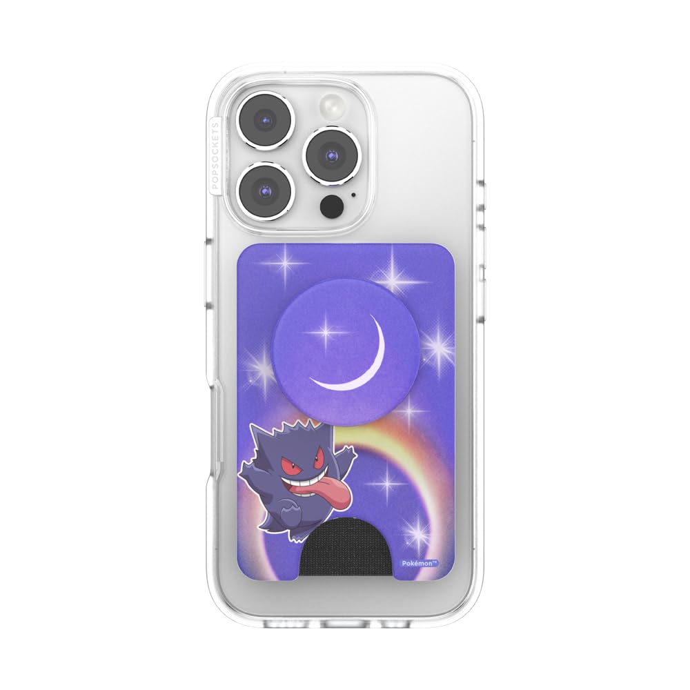 PopSockets Phone Wallet for MagSafe, Phone Card Holder with Grip, Pokemon - Gengar Dream Eater