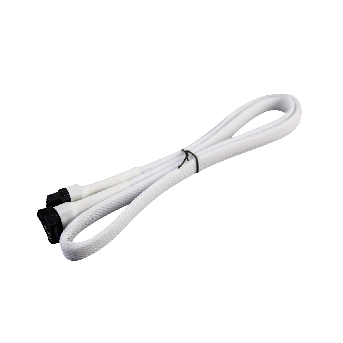 Darkside 60cm (24") SATA 3.0 180° to 90° Data Cable with Latch - White (DS-0557)