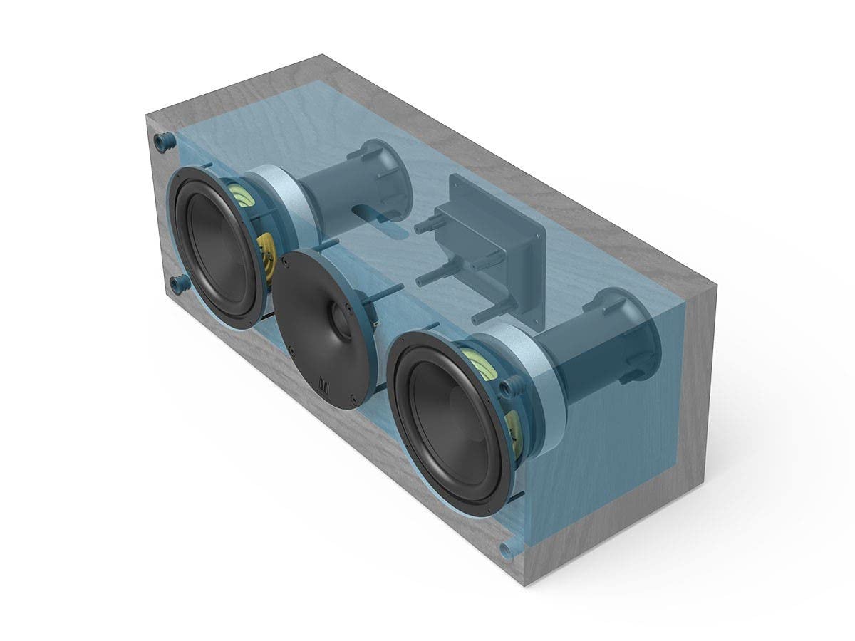 Monolith C4 Center Channel Speaker (Each) Powerful Woofers, Punchy Bass, High Performance Audio, for Home Theater System - Audition Series