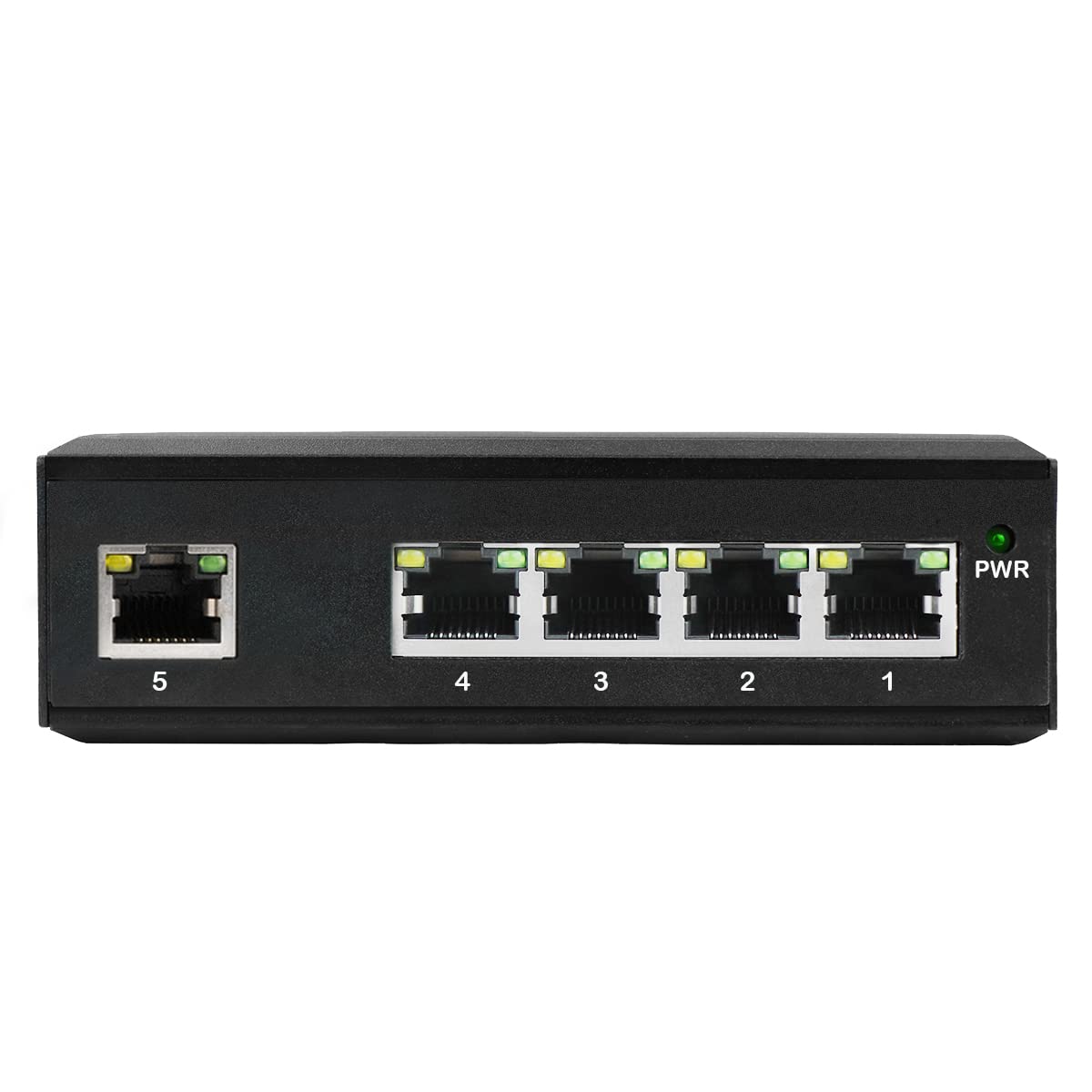 5-Port Industrial Unmanaged Gigabit Ethernet DIN-Rail Switch 5 x Gigabit Ethernet Ports IP40 Operating Temperature -40° - 75°C (-40° - 167°F)