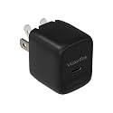 VisionTek Charge Go 30W USB-C GaN Wall Charger, Ultra Compact, Fast Charging, Power Delivery 3.1, Foldable Plug, Compatible with iPhone 17/16, iPad